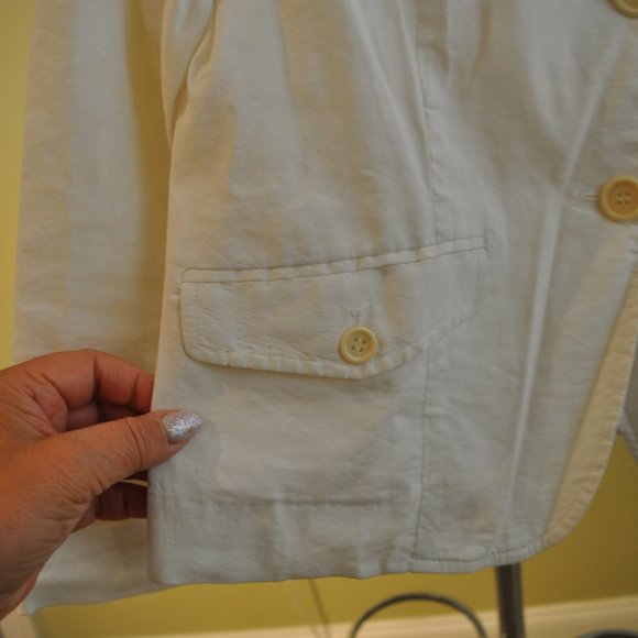 Theory White Linen Jacket - Picture 3 of 7